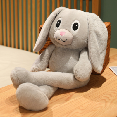 抖音网红伸缩长腿兔子玩偶女生兔兔布娃娃抽拉耳朵兔毛绒玩具公仔