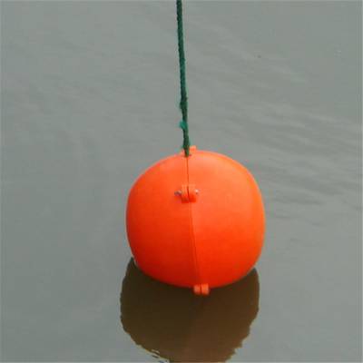 聚乙烯材质浮球 海上面用警戒线浮球 彩色夜光穿绳浮子