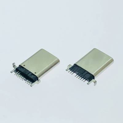 拉伸壳TYPE-C9P沉板公头 无缝USB 3.1沉板贴片smt公座 两脚插板
