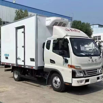 福田奥铃冷冻食品厢式货车疫苗冷链运输车国六蓝牌不超重