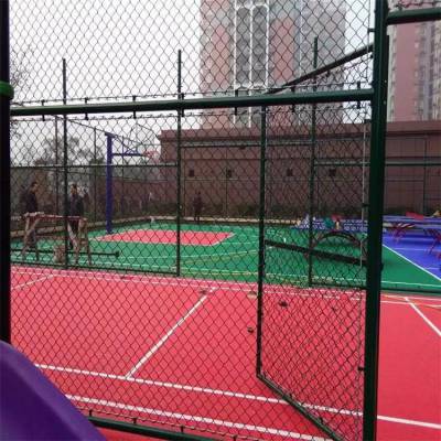 室外运动场球场围网施工 篮球场加厚型圆管围栏网定做