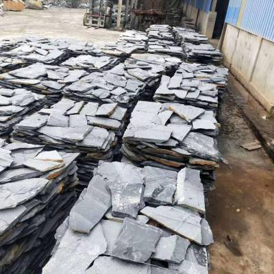 供应广东工地铺地乱形石片人行道公园2-3公分铺路石复古碎拼文化石