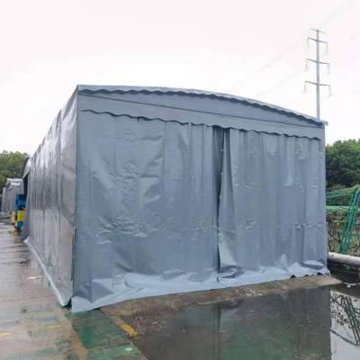工厂推拉雨蓬，移动仓库推拉棚，大型仓储雨篷带围布封闭式