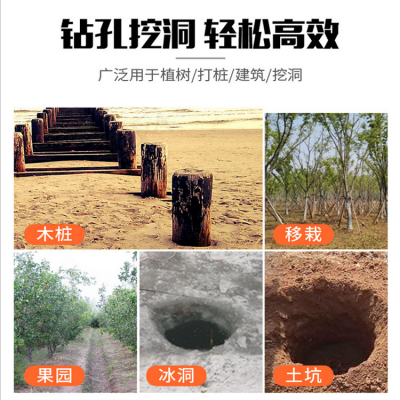 园林内种树用打坑机 汽油钻眼机 润丰 沙地种树用挖坑机