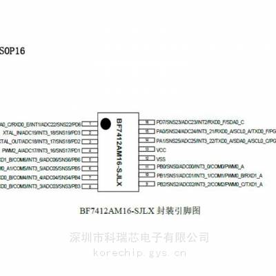 BF7412AM16-SJLX BYD比亚迪 EEPROM 12bit-ADC的触控MCU