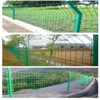 浸塑双边护栏网 边框型绿色防护网 果园圈地围栏