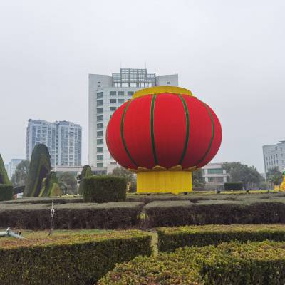 达孜春节城市绿雕景观