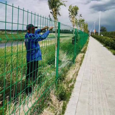 开封市护栏网厂家机场护栏网围栏镀锌管低碳钢丝包安装庞景实业