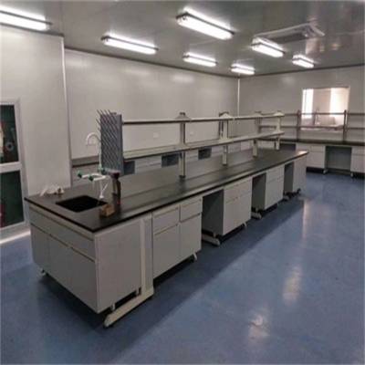 钢木实验室工作台中央边台化学试剂架实验桌通风橱柜
