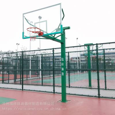 户外简易地埋式篮球框学校体育场馆方管篮球架体育器材篮球框