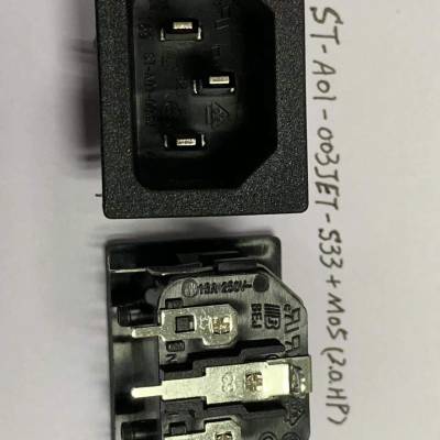 插座开关之BEJ贝尔佳ST-A01-003JET-S33+M05过850度灼热丝用于PCB的品字座