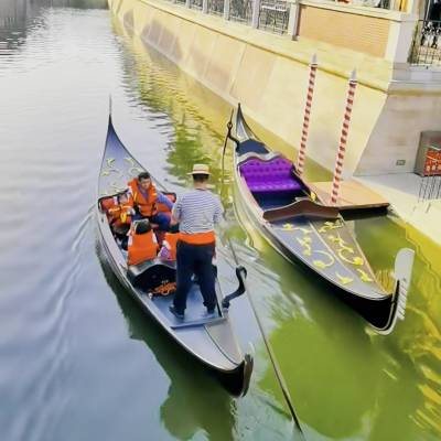 飞马水城贡多拉船水上休闲摄影景观装饰电动欧式游船