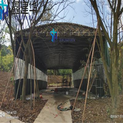 青岛市南仓库移动遮阳棚电动抗台风