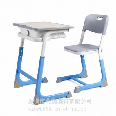 深圳学生椅品牌 学生台椅 中小学课桌椅 螺丝升降课桌椅