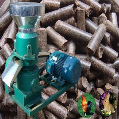 玉米秸秆压块颗粒机 11千瓦电机带的饲料颗粒机