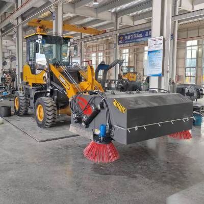 一机两用装载机扫路机 喷淋系统湿式清扫抑尘效果好