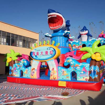 赶庙会儿童充气滑梯大型室外充气城堡滑梯设备