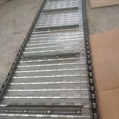厂家生产不锈钢输送线大节距输送链板 挡板式冲孔式支轴链条式链板