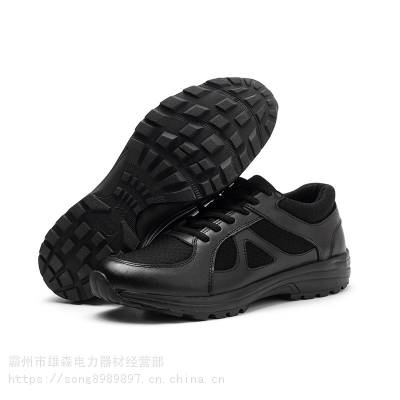 低帮黑色作训鞋轻便型户外训练鞋黑色战术鞋防滑攀岩鞋跑步运动鞋
