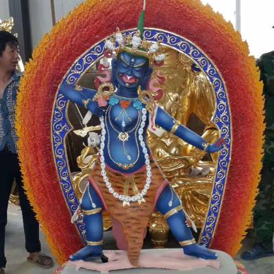 一髻佛母佛像纯铜铸造大型藏传铸铜2米一髻佛母单坚护法密宗护法佛像