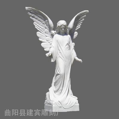 西洋人物石像厂家供应汉白玉西方大天使石雕尺寸齐全
