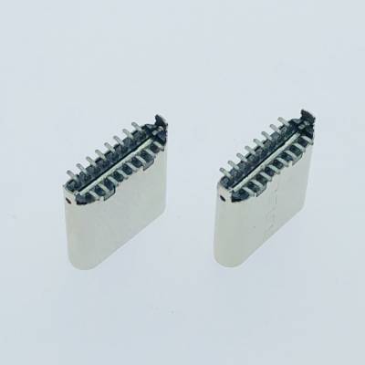 16P立贴公座短脚0.7mm Type-c贴板180度双排立式smt插头 高7.2-8.65