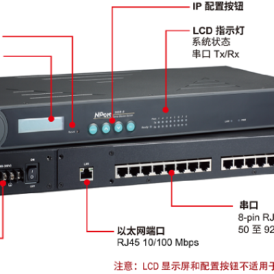 MOXA NPort5610-8-48V NPort5610-16-48V 串口设备联网服务器