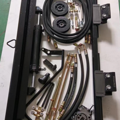 柳工叉车配件改装侧移器总成3联阀操作手柄高压胶管组件三节门架2改3