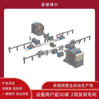 承插钢管全自动生产线 承插口设备 扩径机 扩胀成型