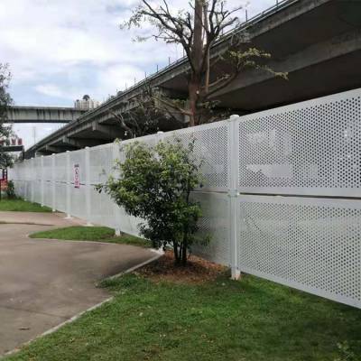 金属钢板防风护栏 城市建设冲孔围挡 可定制尺寸颜色