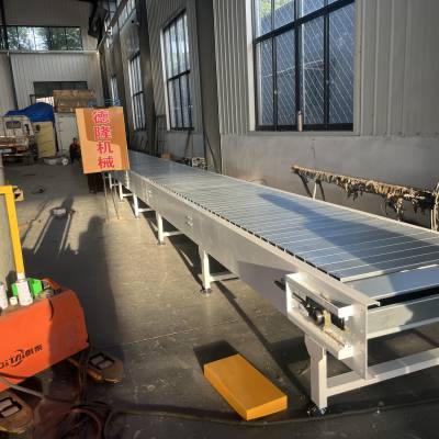 链板式生产线冷却线不锈钢板链输送机钢铁废料运输带