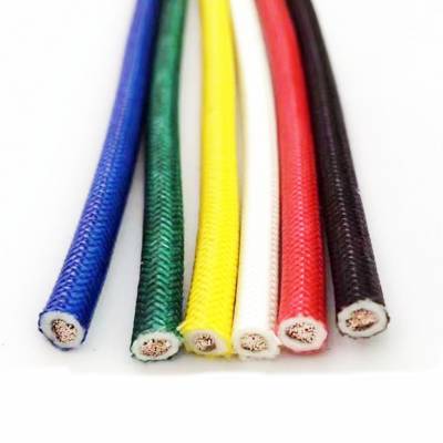 硅橡胶编织线AGRP镀锡电线电缆耐温200度硅胶编织高温线