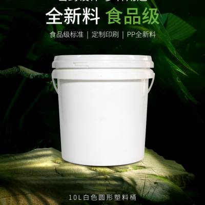 标厚10升10L塑料包装桶乳胶漆桶胶水桶密封桶垃圾分类干湿环卫桶