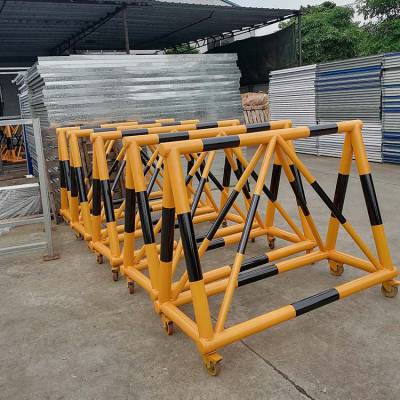 拦车路障 黄黑重型三角架带刺固定路障 支持定制
