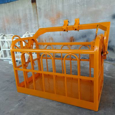 厂家销售自制吊车吊篮 外墙施工吊篮 360度全自动旋转顶框