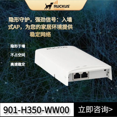 RUCKUS H350双频Wi-Fi 6室内面板AP，智能优化覆盖，提升网络体验