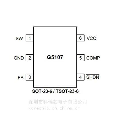 台湾GMT致新 G5107TPU 升压DC-DC转换器 代理商科瑞芯供应