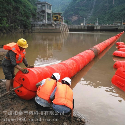 蓄水库蓄水河道入水拦污浮筒装置 河道树枝垃圾拦截网浮筒