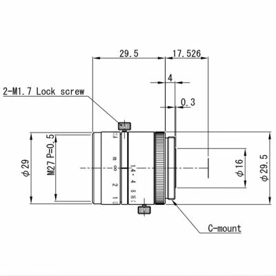 日本 VST 200万像素 1/2英寸 SV-1214V 紧凑 手动调焦 手动光圈 焦距12MM