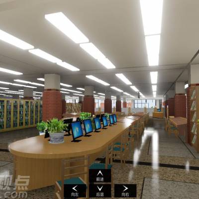 vr全景图书馆导览系统展示，3d网络数字展览费用，深圳华锐视点