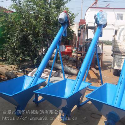 带轮可移动钢管提升机 红薯渣上料提升机 润华螺杆上料机厂家