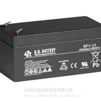 BB美美蓄电池 BP3-12 12V3AH/20HR 电瓶 精密仪器/仪表/医疗设备/消防应急用