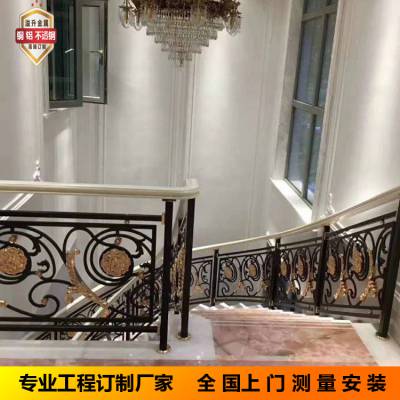 铜雕刻护栏 别墅玫瑰金铜楼梯扶手演绎时尚不羁魅力