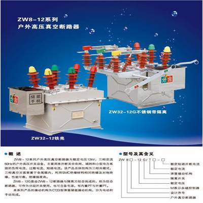 10KV户外高压真空断路器ZW8-12/630-20柱上分界开关