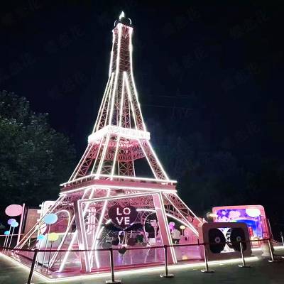 大型埃菲尔铁塔 蝶恋花定制 3米-30米商业街公园景观摆件出售