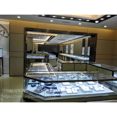 广州融润家具厂家定制高端精品珠宝展示柜 简约木制珠宝展柜设计