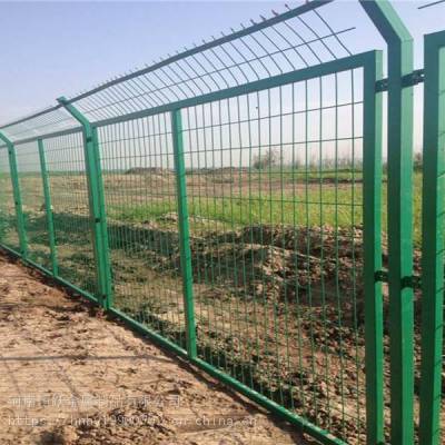 恒跃护栏网厂家供应生态园林果园圈地双边丝围栏网 景区公园绿色围墙隔离网