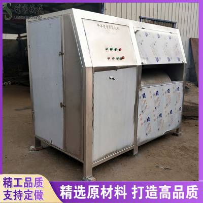 小型羊皮圆形滚筒打毛机 山羊皮整张皮脱毛机视频