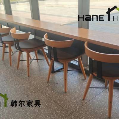 韩尔HR-L18咖啡桌椅品牌 星巴克长桌 星巴克咖啡厅吧桌 星巴克咖啡厅桌子