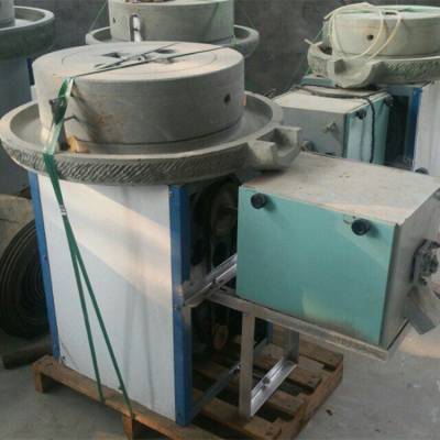 小型石磨磨粉机 60型 供应各种型号粉磨机 麦麸分离式电动石磨机